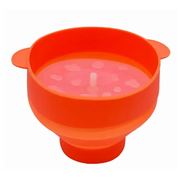 Collapsible Microwave Silicone Popcorn Bowl With Lid