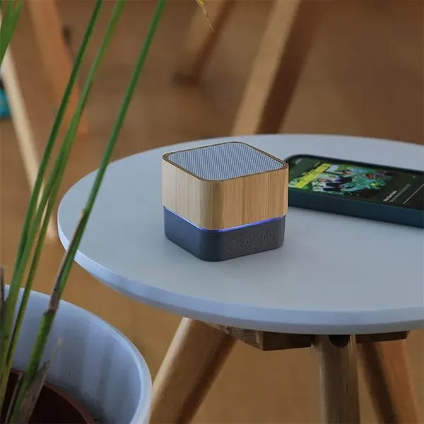 Portable Square Bamboo Wood Wireless Blue/tooth 5.0 Speaker