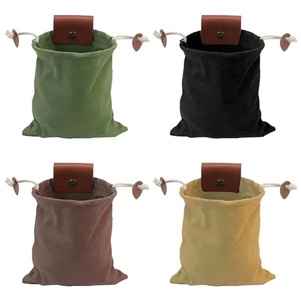 Collapsible Outdoor Foraging Hanging Tool Bag Leather