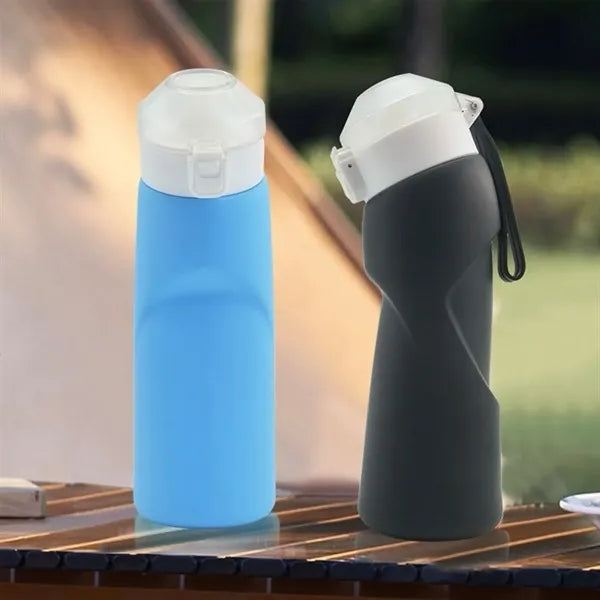 23oz Collapsible Silicone Water Bottles Sports Outdoor