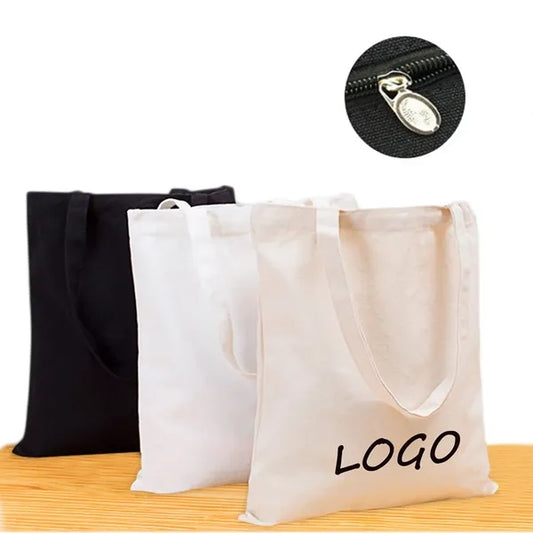 Blank Canvas Bag With Zipper
