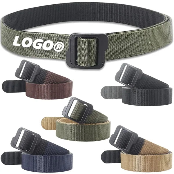 Tactical Nylon Belts for Men Adjustable Plastic Buckle