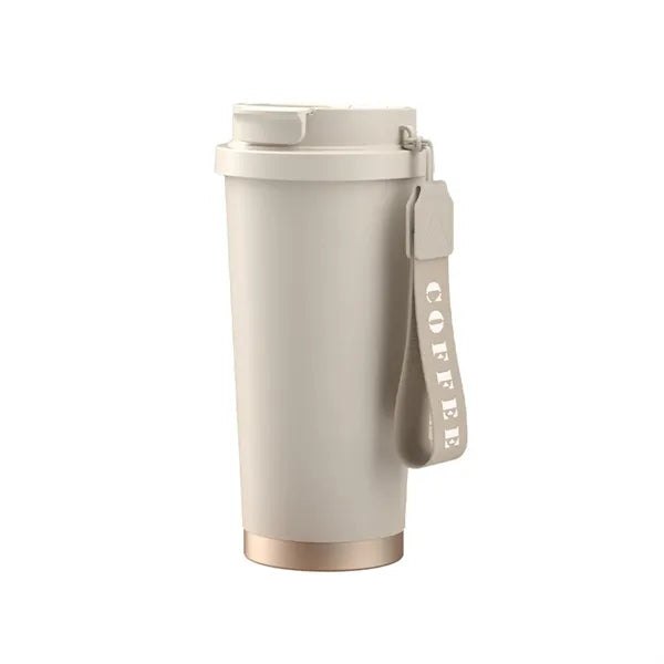 18 Oz Insulated Coffee Mug With Straw And Lid
