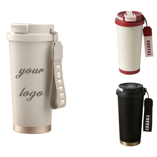 18 Oz Insulated Coffee Mug With Straw And Lid