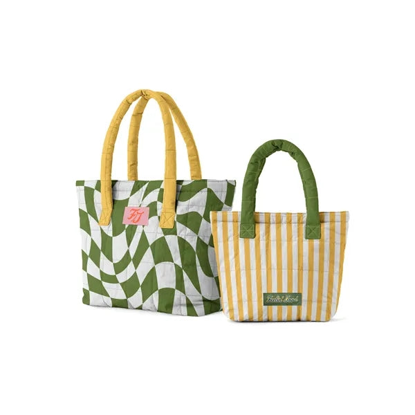 Large Quilted Puffy Totes