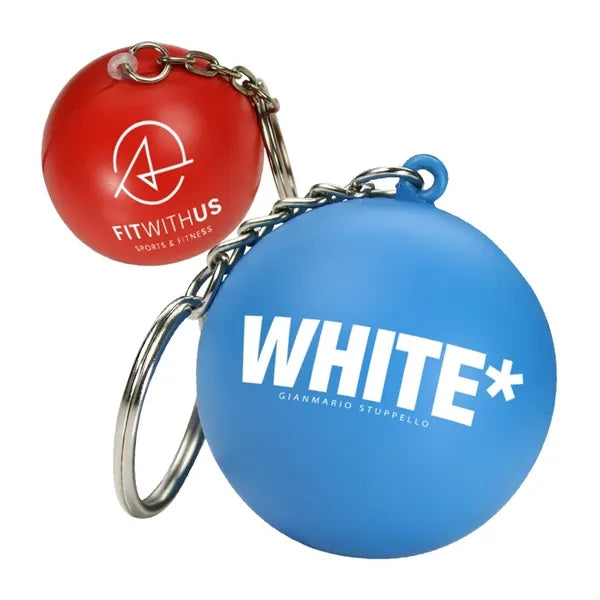 Round Stress Ball Keychain