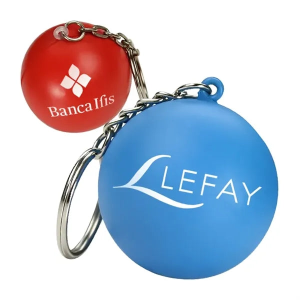 Round Stress Ball Keychain