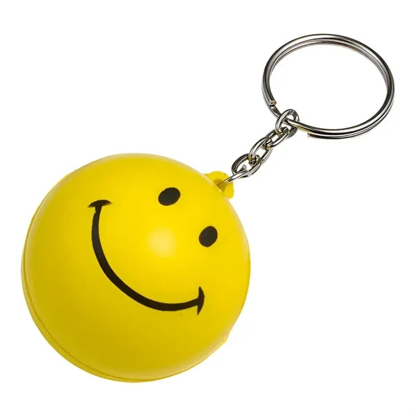 Smiley Stress Ball Keychain