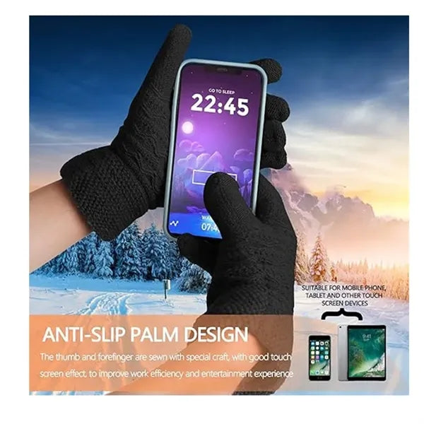 Fleece Lined Glove for Cold Weather Touch Screen