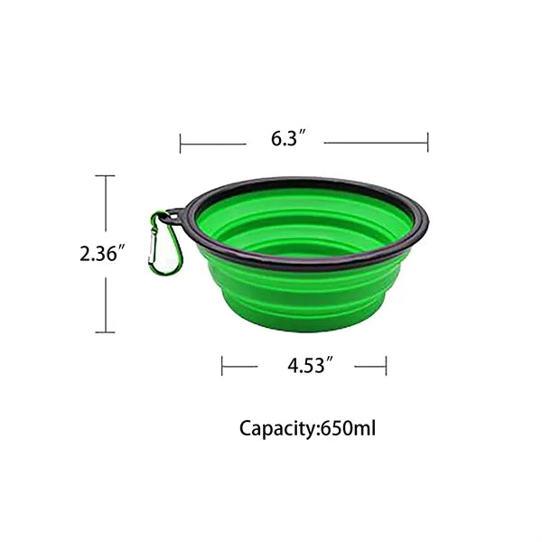 Silicone Dog Bowl Foldable Expandable Cup Dish