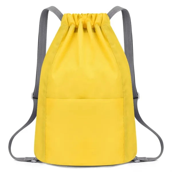 Drawstring Backpack With Pocket