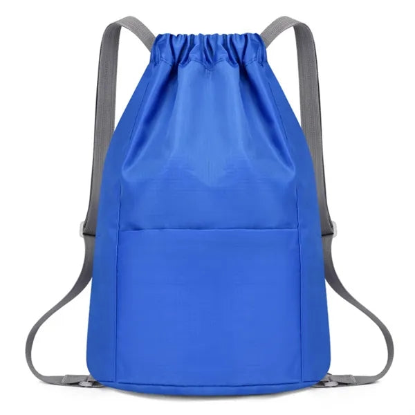 Drawstring Backpack With Pocket