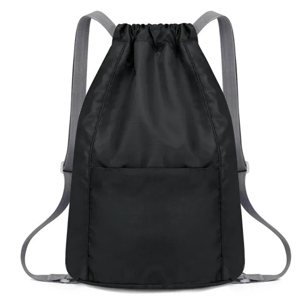 Drawstring Backpack With Pocket
