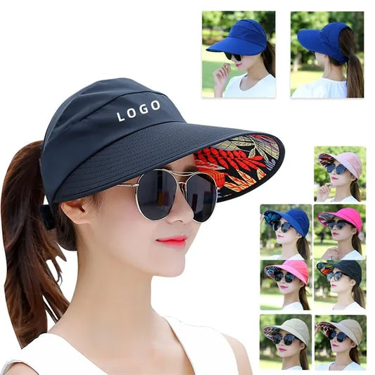 Women Wide Brim Sun Visor Hat