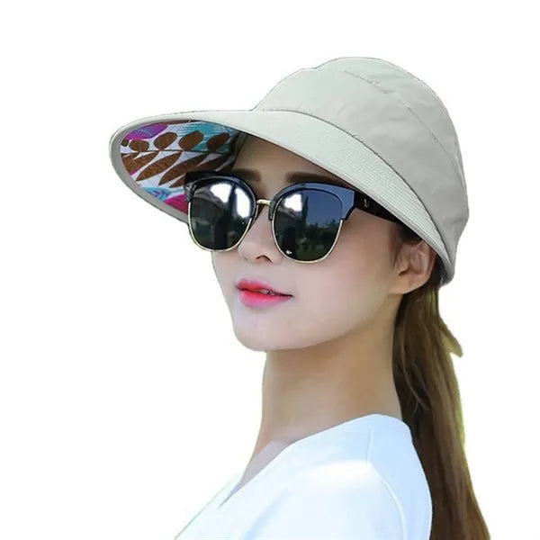 Women Wide Brim Sun Visor Hat