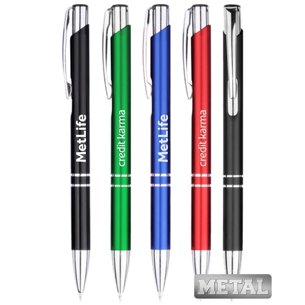 Union Printed, "Lucent" All Metal Click Pens