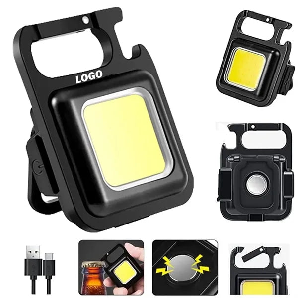 Multi-function keychain flashlight