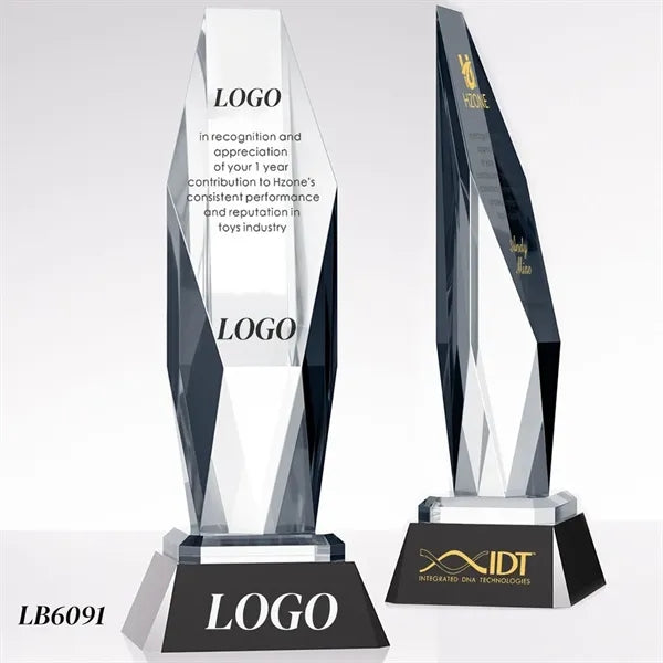 Engraved Crystal Award Appreciation Trophy Personalized