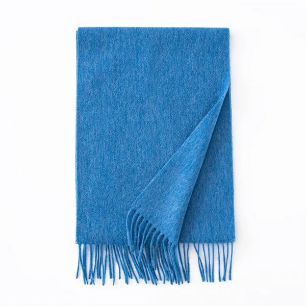 Long Soft Wool Scarf - Solid Color