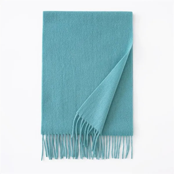 Long Soft Wool Scarf - Solid Color