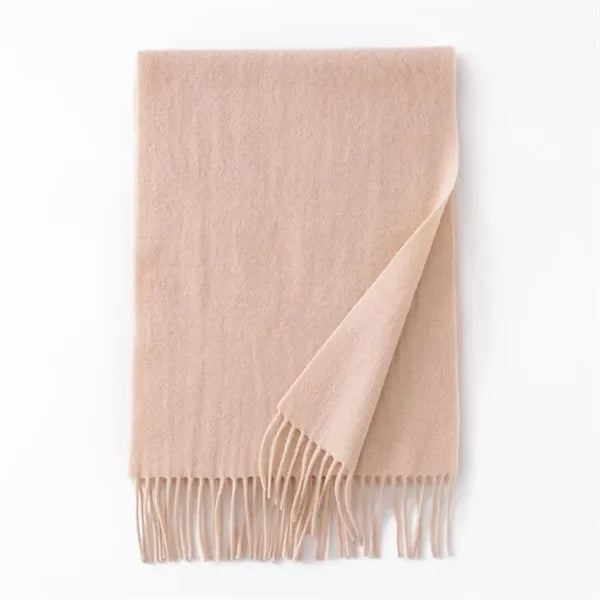 Long Soft Wool Scarf - Solid Color