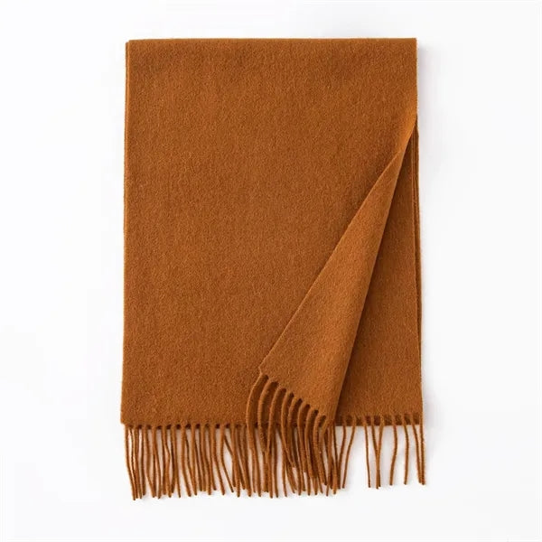 Long Soft Wool Scarf - Solid Color