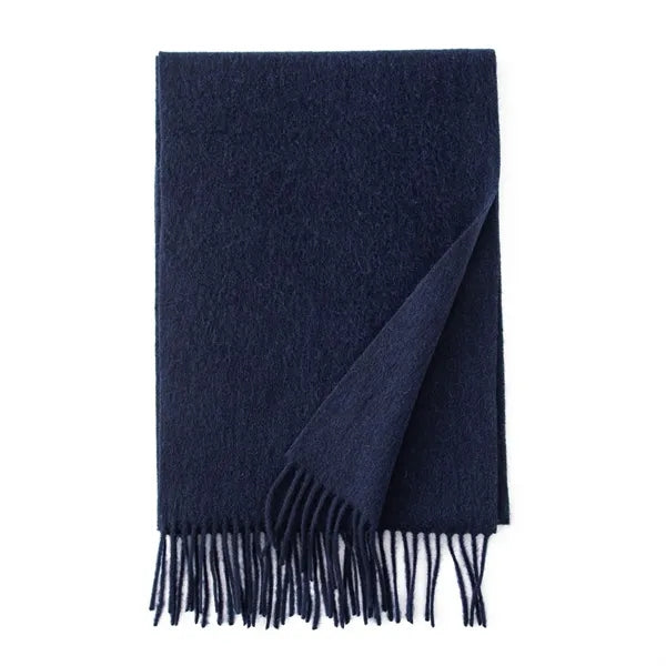Long Soft Wool Scarf - Solid Color