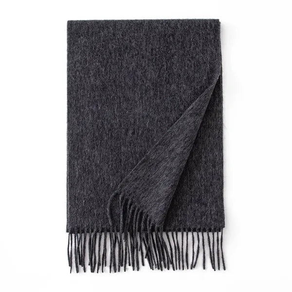 Long Soft Wool Scarf - Solid Color