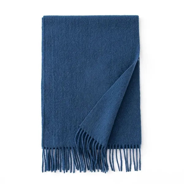 Long Soft Wool Scarf - Solid Color