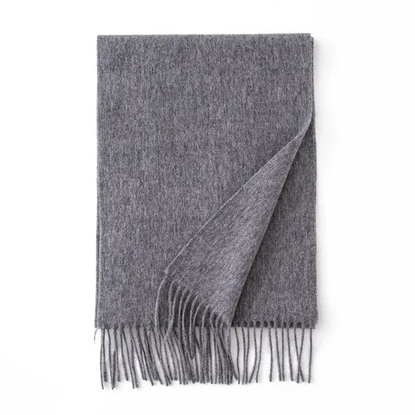 Long Soft Wool Scarf - Solid Color