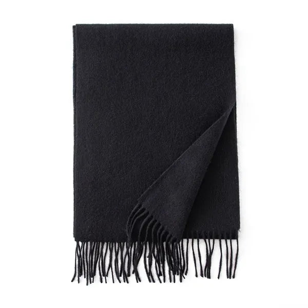Long Soft Wool Scarf - Solid Color