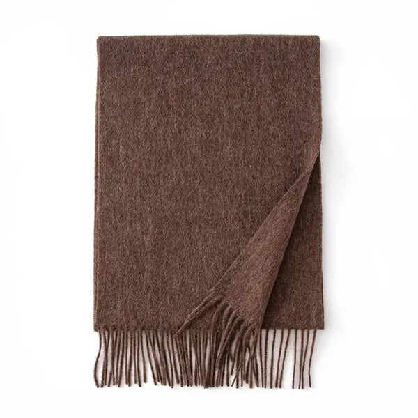 Long Soft Wool Scarf - Solid Color