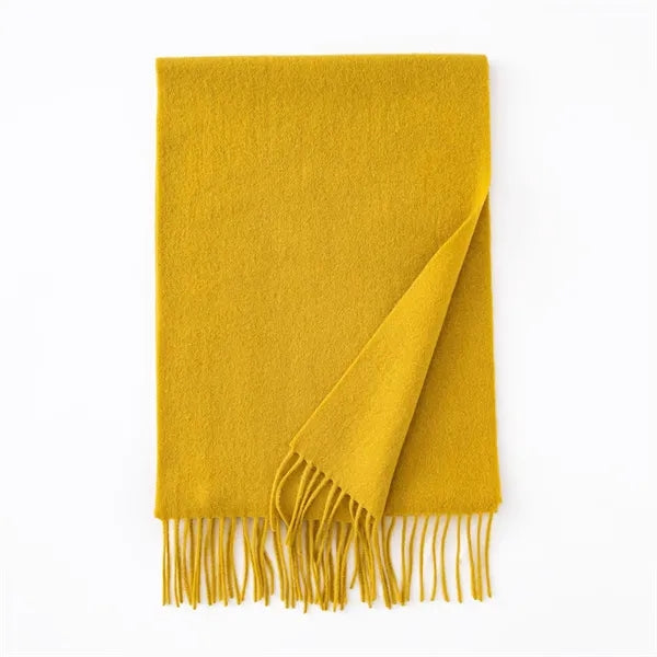 Long Soft Wool Scarf - Solid Color