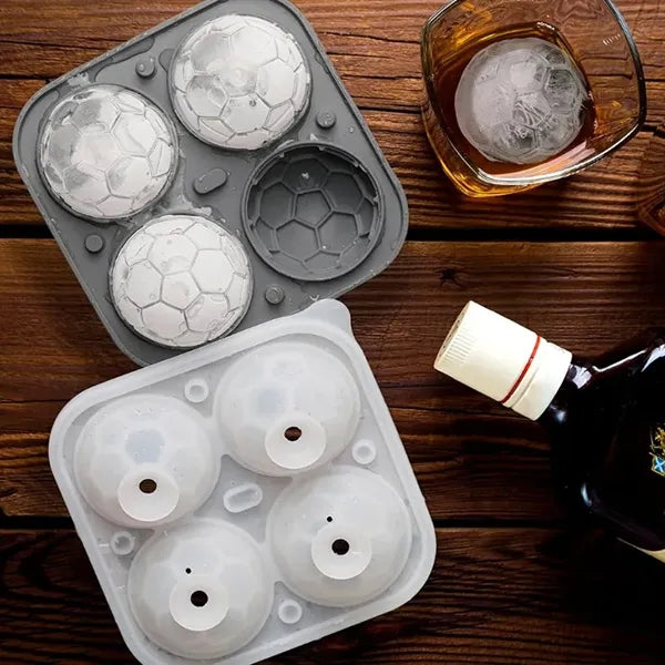 4 Cavities Big Circle Ice Cube Molds