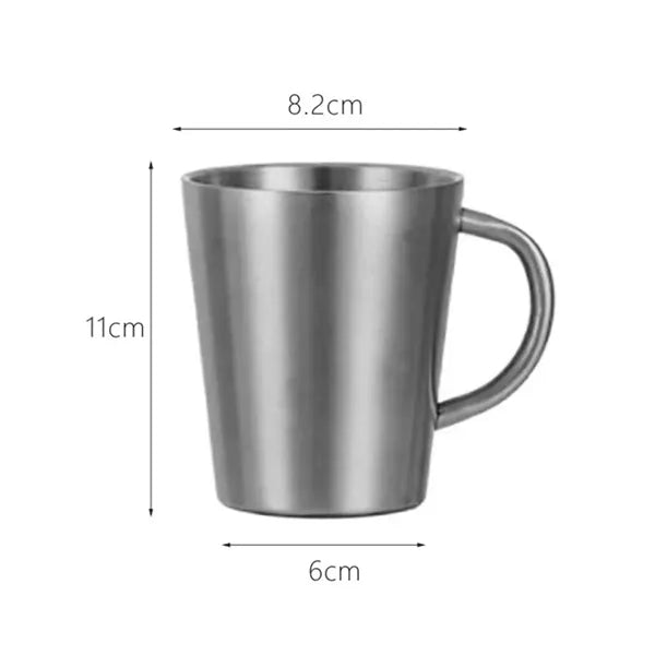 10oz Stainless Steel Coffee Cup with Handle