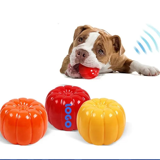 Artificial Pumpkin Pet Teething Puppy Sound Dog Toy Bite