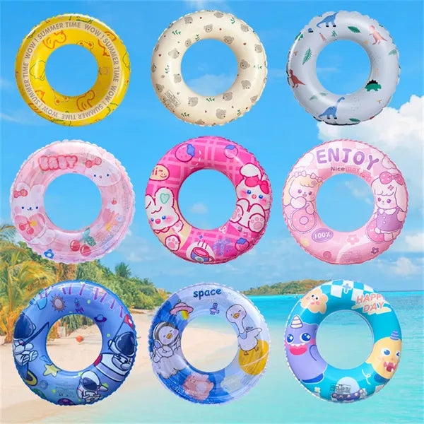 Inflatable Pool Float Glitter Swim Ring Water Tube Toy