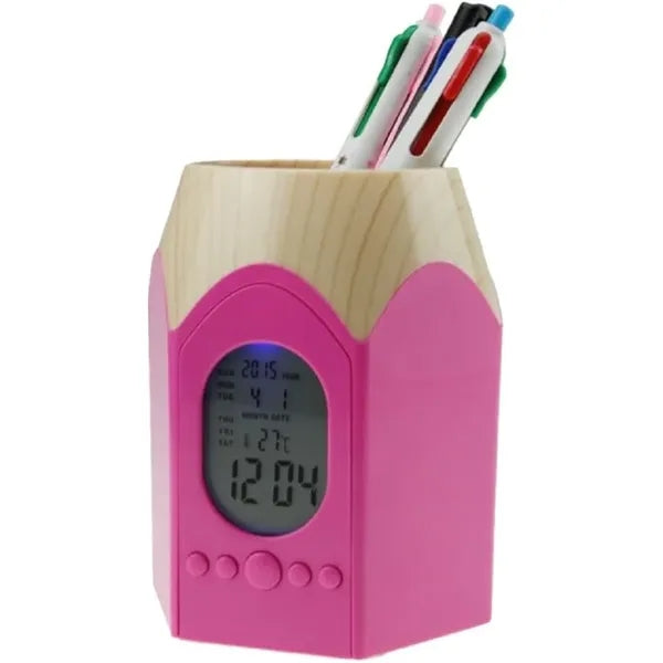 Electronic Calendar Pens Pencil Holder Cup