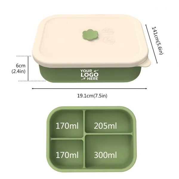 4-Section Silicone Lunch Box
