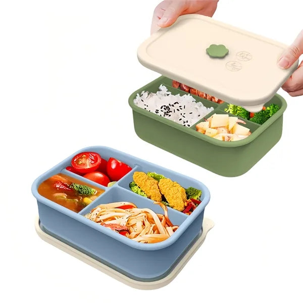 4-Section Silicone Lunch Box