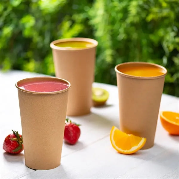16 oz Kraft Disposable Paper Cup Unbleached Eco-Friendly