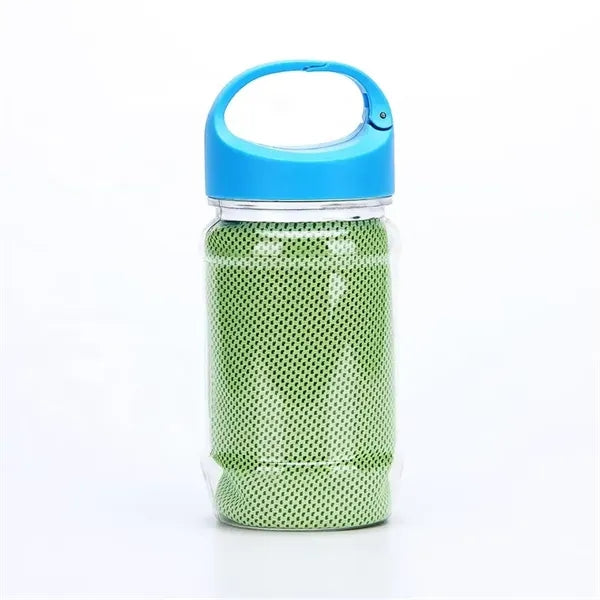 Cooling Towel With Carabiner Bottle