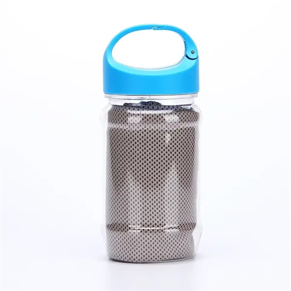Cooling Towel With Carabiner Bottle