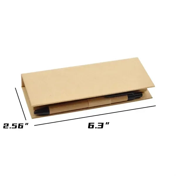 Sticky Note Set with Pen and Ruler and Ecological Case