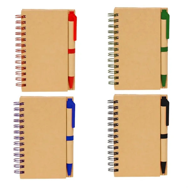 Recycled Spiral Notebook with Pen