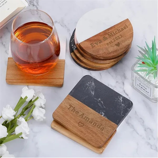 Portable Wooden Dust-Proof Engagement Rings Box Display Case