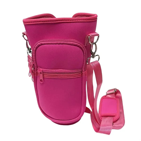40oz Double Pocket Adjustable Shoulder Thermos Cup Sleeve