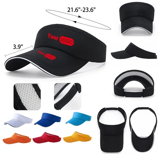 Full Color Tennis Golf Sun Hat Visors