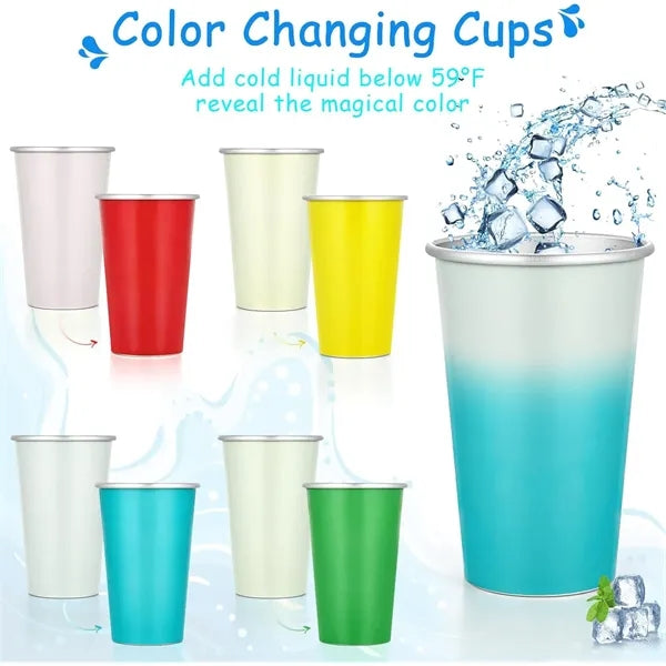 16oz color changing aluminum Party Cups