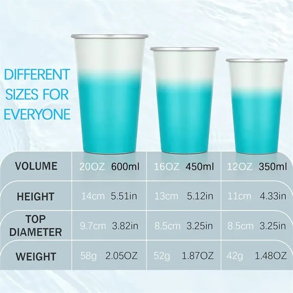 16oz color changing aluminum Party Cups